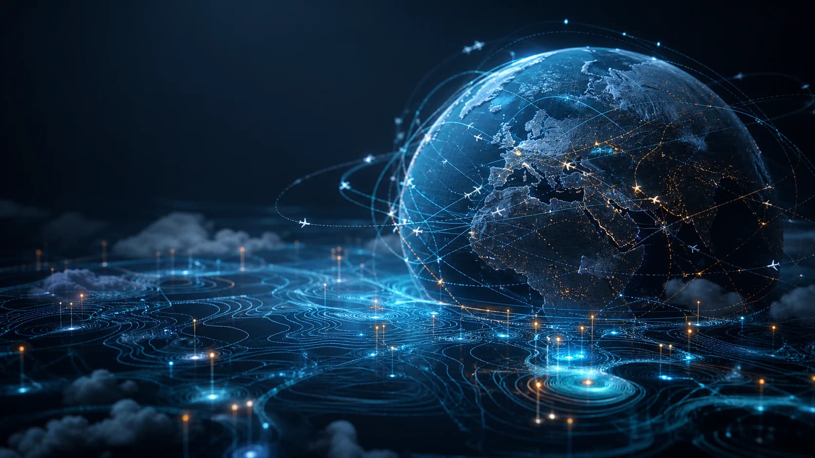 Conceptual global aviation monitoring network