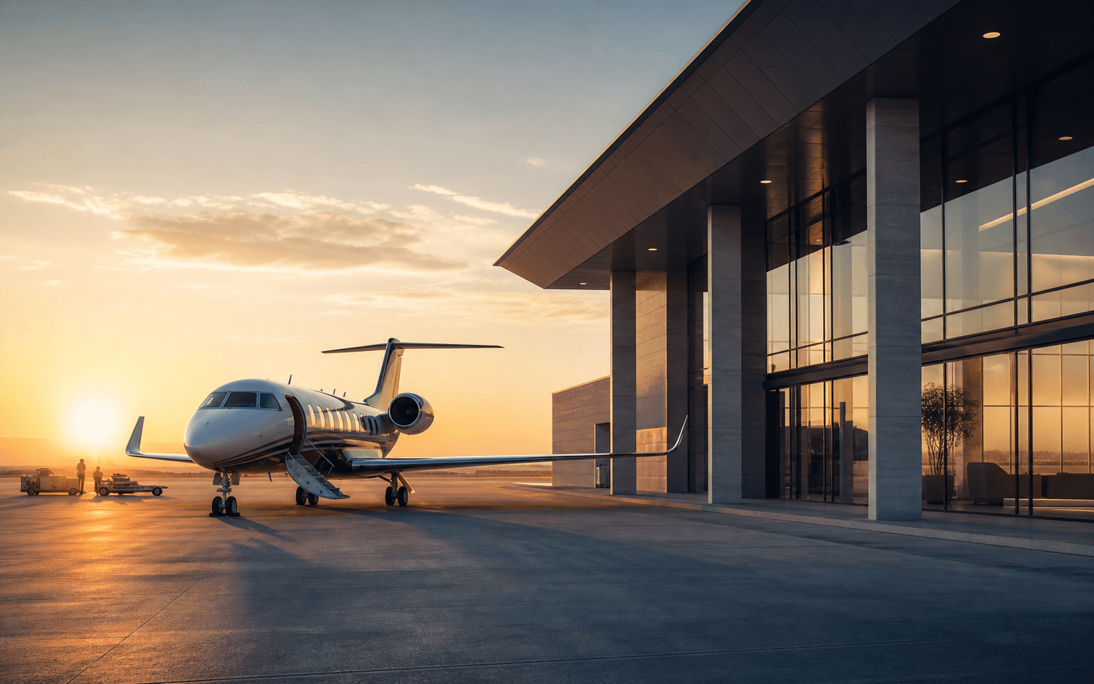 Conceptual business aviation terminal